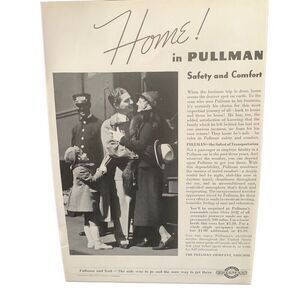 Vintage 1937 Pullman Home in Safety and Comfort Ad Advertisement